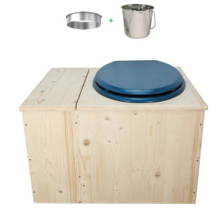 Toilette sèche avec bac à copeaux de bois