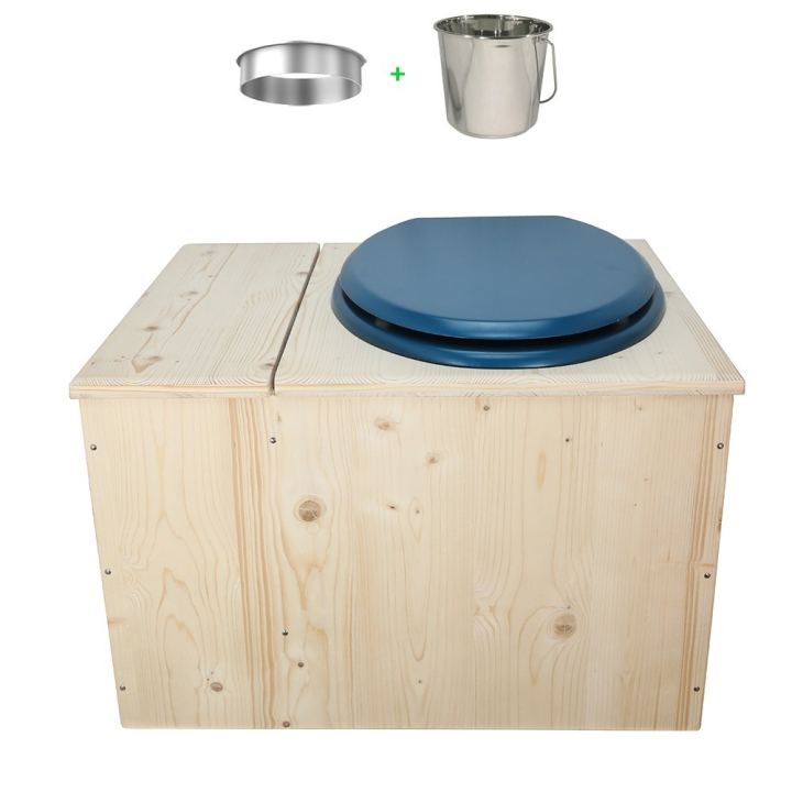 Toilette sèche avec bac à copeaux de bois