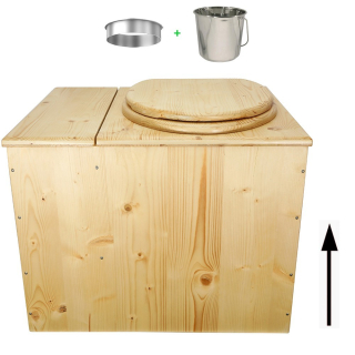 Toilette sèche en bois huilé