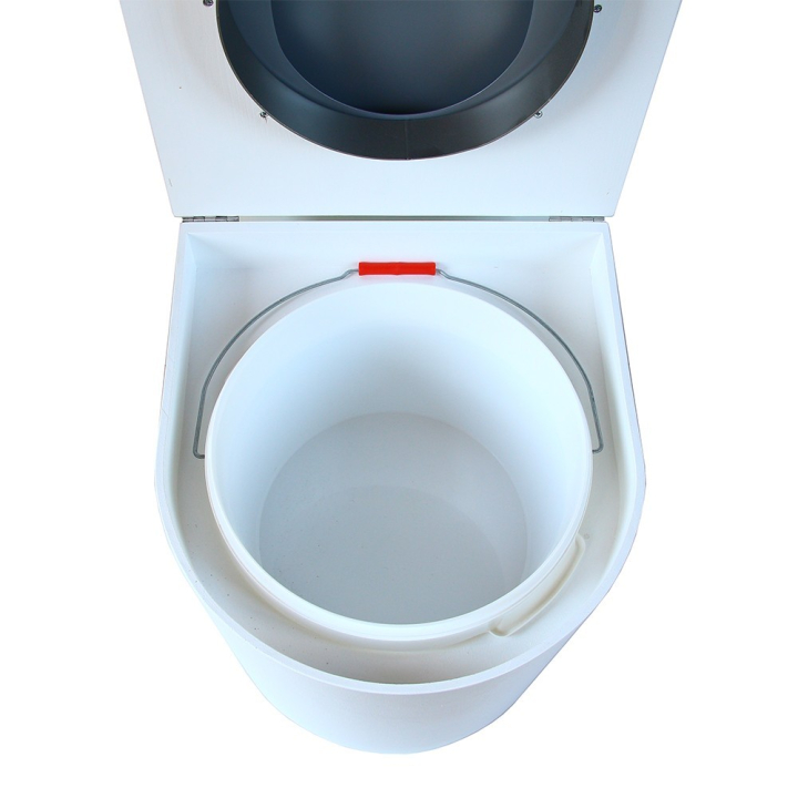 toilette sèche rehaussé arrondie bois blanc