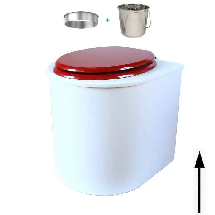 toilette sèche rehaussé arrondie bois blanc