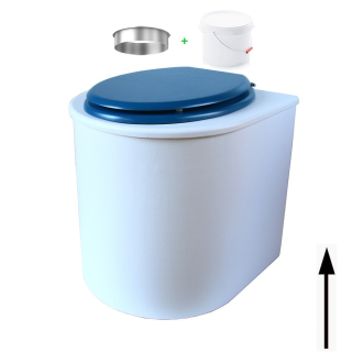 toilette sèche rehaussé arrondie bois blanc