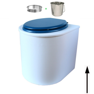 toilette sèche rehaussé arrondie bois blanc