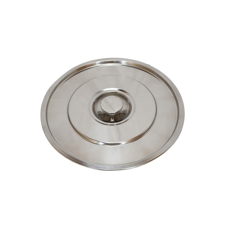 Couvercle pour seau inox 22 litres pour toilettes sèches. couvercle en acier inoxydable 304.