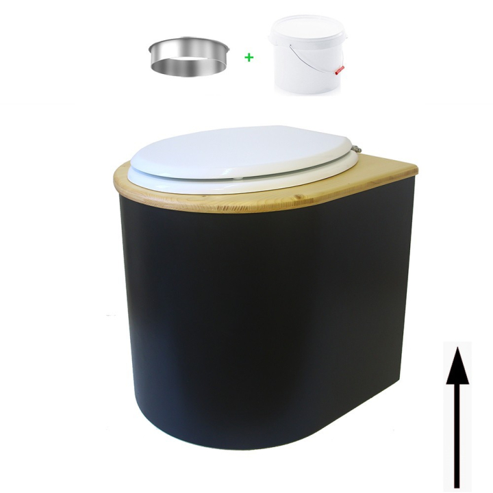Toilette sèche arrondie noire