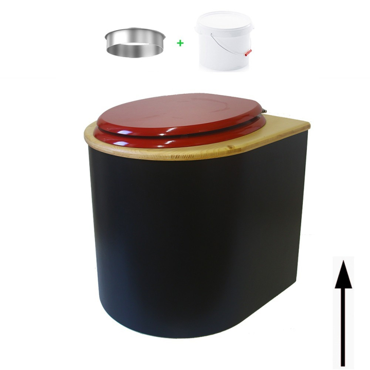 Toilette sèche arrondie noire