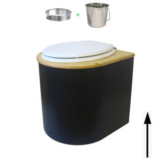 Toilette sèche arrondie noire