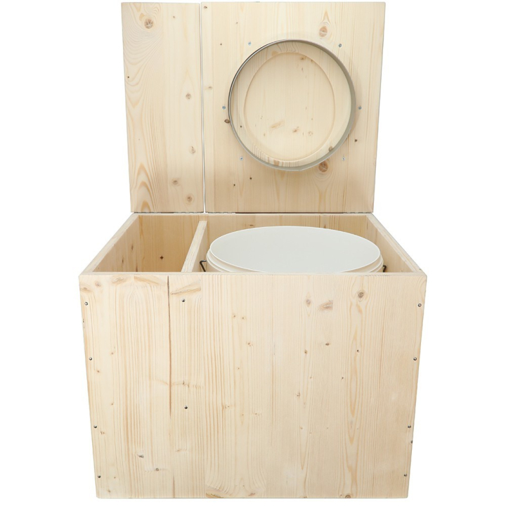  Toilette sèche avec bac à copeaux de bois intégré