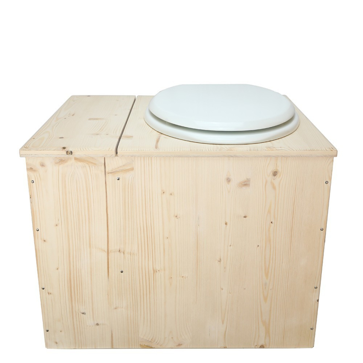  livré avec bavette inox et seau 22L plastique Abattant blanc