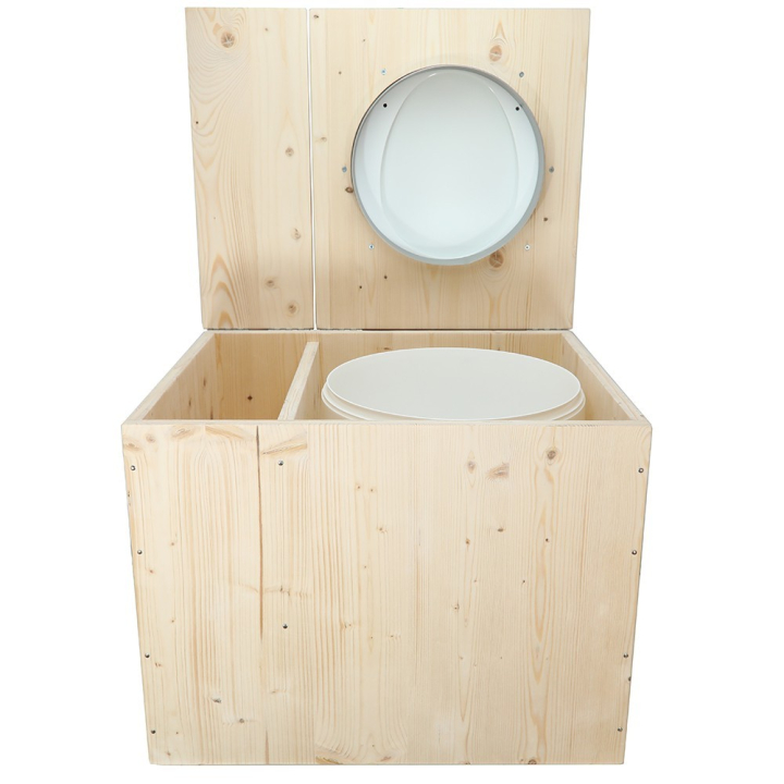  Toilette sèche rehaussée avec bac à copeaux de bois intégré