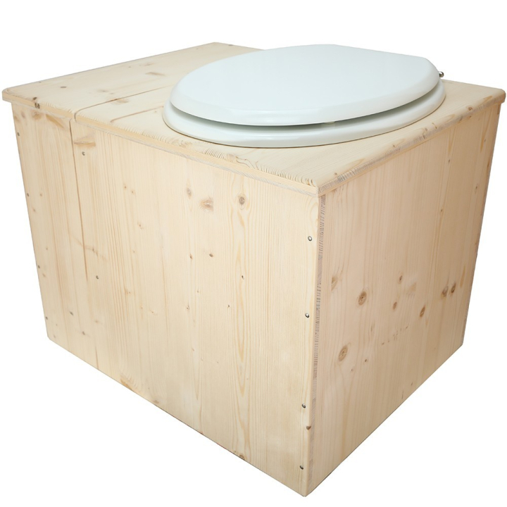  livré avec bavette inox et seau 22L plastique Abattant blanc