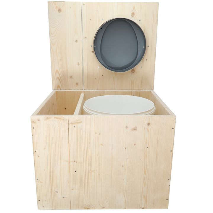  Toilette sèche rehaussée avec bac à copeaux de bois intégré