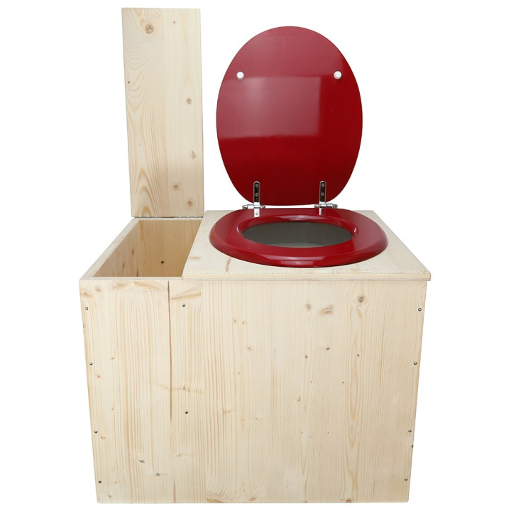  livré avec bavette inox et seau 22L plastique Abattant rouge