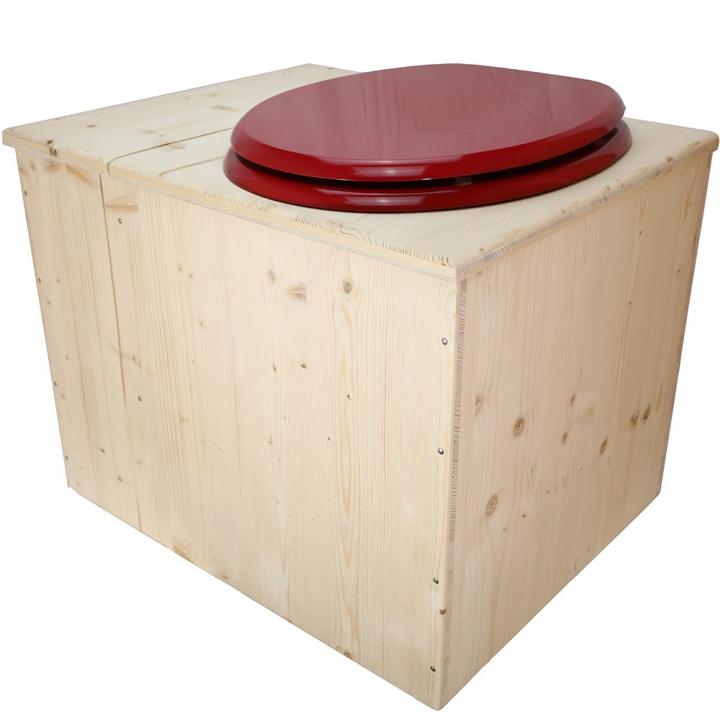  livré avec bavette inox et seau 22L plastique Abattant rouge