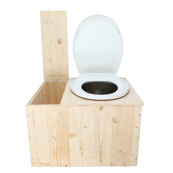  bavette inox et abattant déclipsable blanc
