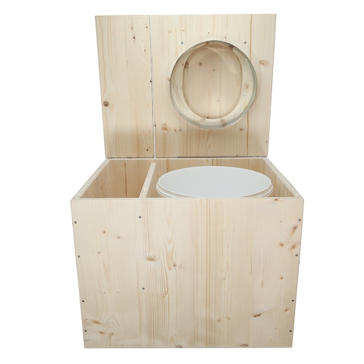  Toilette sèche rehaussée avec bac à copeaux de bois intégré