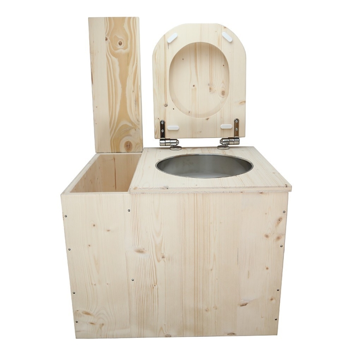  Toilette sèche rehaussée avec bac à copeaux de bois intégré
