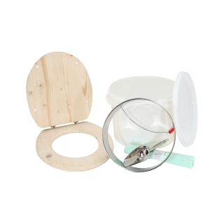 Kit complet fabrication toilette sèche avec seau 22L