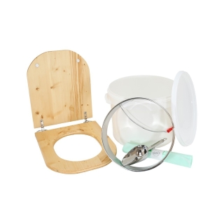 Kit fabrication toilette sèche auto-constructeur DIY - abattant forme "D" huilé