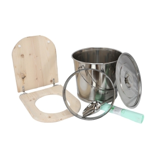 Kit fabrication toilette sèche auto-constructeur DIY - abattant forme "D" brut